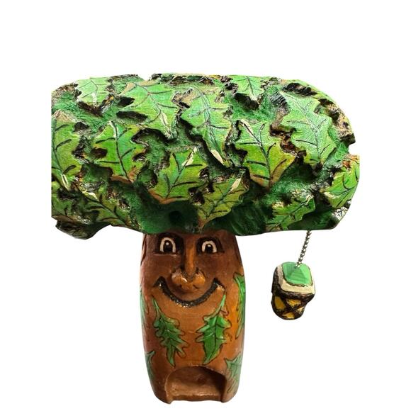 Vintage Hand Carved Wood Branch Tree Man House Spirit Folk Art Whimsical 9 Inch - Picture 6 of 12